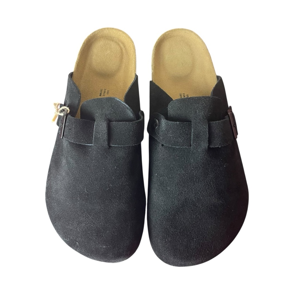 Project Cloud Black Suede Mules Clogs - image 5